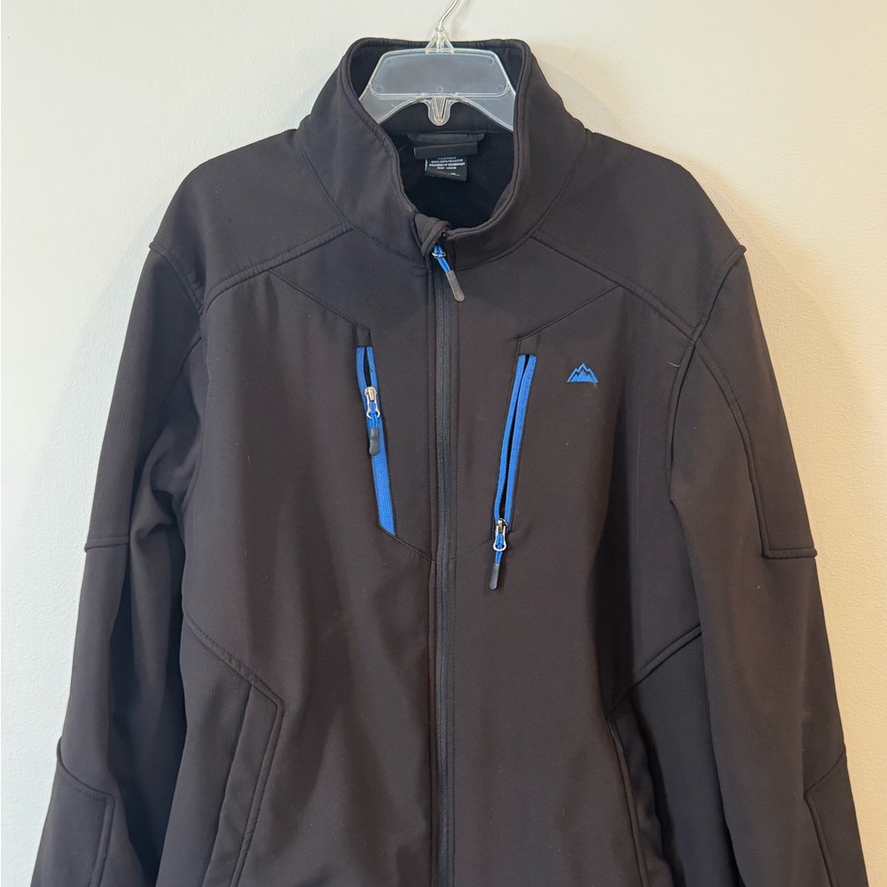 Snozu Performance Jacket Mens XL Black Softshell Full Zip Fleece